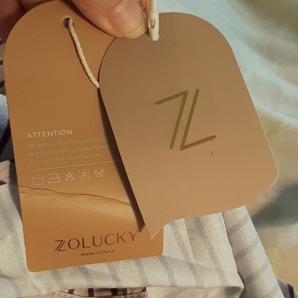 Zolucky Mauve and Eggplant Striped Lightweight Dress with Pockets - Picture 6 of 9